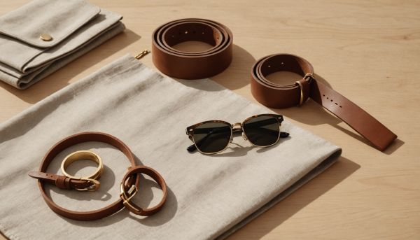 Accessoires en matières brutes et design épuré chic